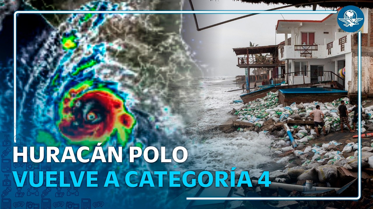 Huracán Polo baja a categoría 4 pero mantiene en alerta a Colima, Jalisco y Michoacán por lluvias