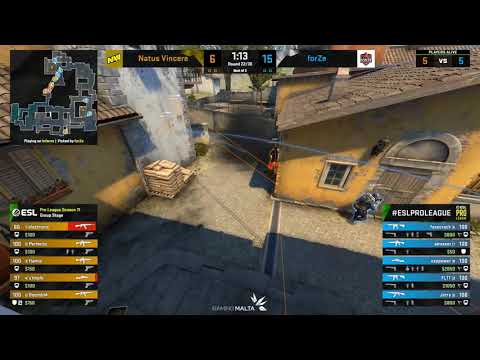 S1MPLE 400IQ!!   NaVi vs forZe   ESL Pro League Season 11   CSGO