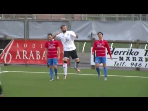 Segunda B 2015- 16.  Goles Gernika 2 - La Roda 0 y valoración de Jabi Luaces