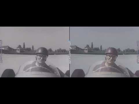 AI RESTORATION COMPARISON | Onboard | Juan Manuel Fangio | Maserati 1957 | F1