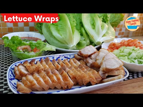 Simple Lettuce Wraps with Pork Belly + Sauce