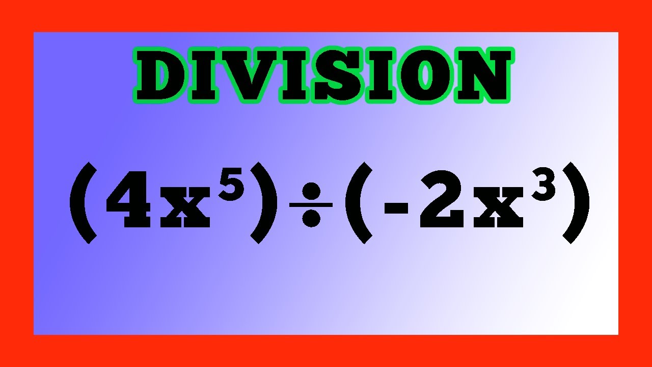 ✅👉 DIVISION DE MONOMIOS ✅👉 Division de Monomios entre Monomios ✅👉 Como dividir monomios