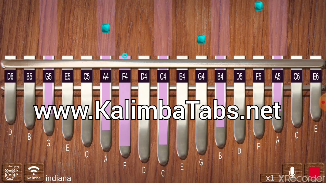 Indiana Jones Theme Easy Kalimba Tabs Tutorial