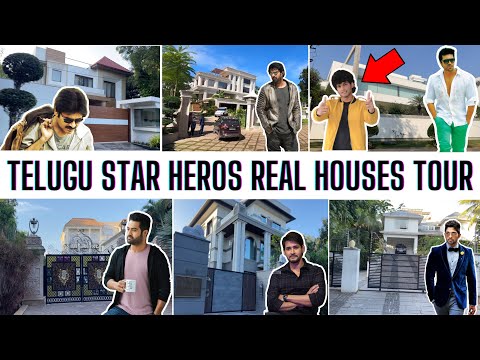 The Real Houses of Telugu Star Heros | Part-1| Mahesh babu, Jr NTR, Prabhas,Allu arjun Houses in HYD