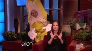 Megan Fox Gets Scared By a Giant Banana!