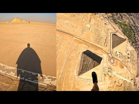 Flying a Wingsuit Over the Pyramids of Egypt