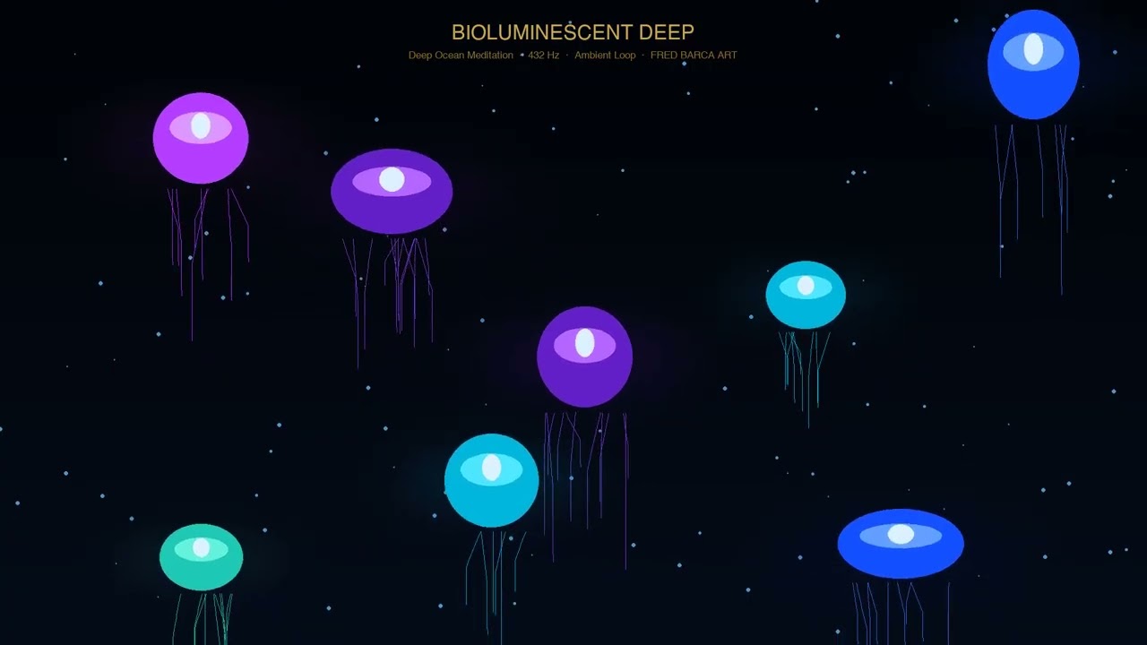 Bioluminescent Jellyfish Deep Ocean 432Hz Meditation Ambient Loop