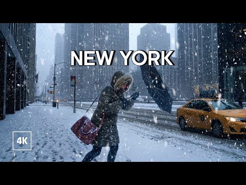SNOW Walk in NEW YORK ❄️ Winter in Snowy MANHATTAN, Walking tour, NYC