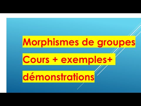 morphismes de groupes