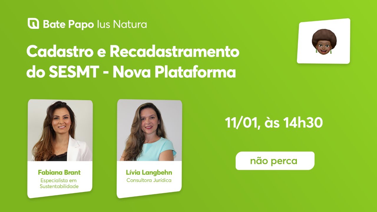 Cadastro e Recadastramento do SESMT - ﻿Nova Plataforma