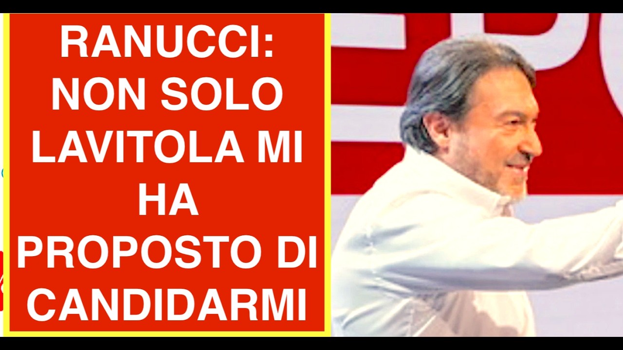RANUCCI: NON SOLO LAVITOLA MI HA PROPOSTO DI CANDIDARMI. IL PADRE DI VANNACCI MI STIMA