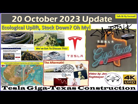 Cybertrucks Driving! S Extension Construction Progress! 20 October 2023 Giga Texas Update (08:35AM)