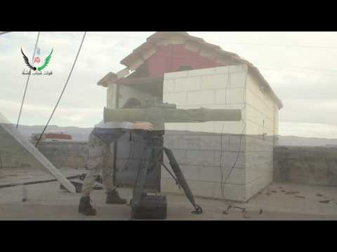 استهداف وتدمير عربة شيلكا بصاروخ تاو في الكتيبة المهجورة شمال بلدة النعيمة في ريف درعا من قبل قوات شباب السنة