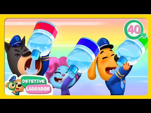 💧 Bebe Água Contra Soluços 💨 Historinha Engraçada do Detetive Labrador 🔍  40 Minutos