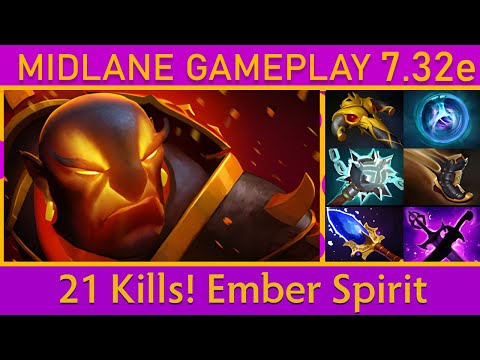 💥Dota 2 Ember Spirit Mid Gameplay - Top MMR