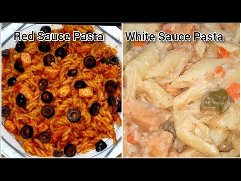 Red Sauce Pasta And White Sauce Pasta Recipe by Halal Cuisine | Easy Pasta Recipe #pasta #food