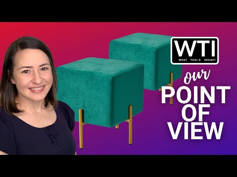 Kirpi Velvet Ottoman Square Stool Set - WTI product video review