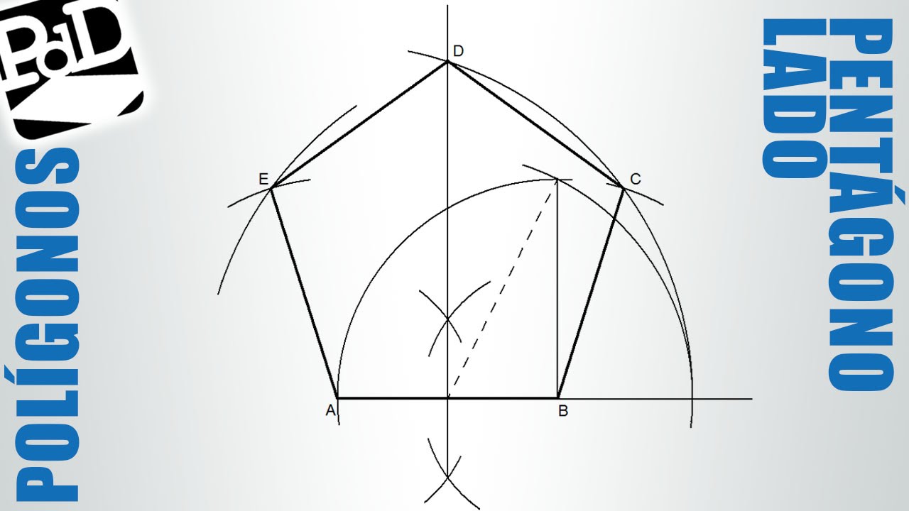 Pentágono dado el lado (Polígonos regulares).