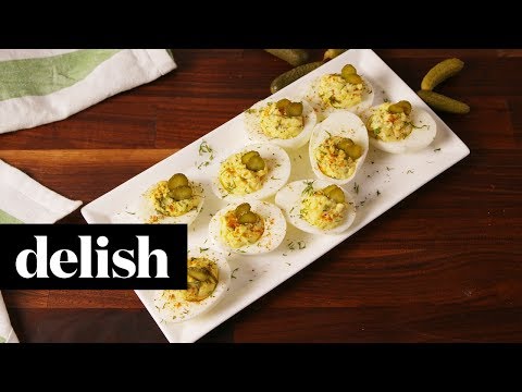 Dill Pickle Deviled Eggs | Delish