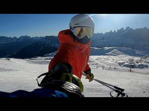 SKI CARVING SKIING FREESKIING 2022  PASSO SAN PELLEGRINO HEAD SKI  Slope 3,5 km LA VOLATA