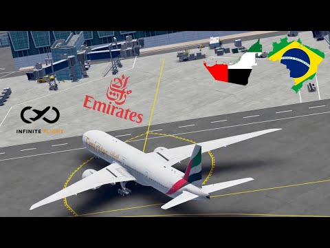 Infinite Flight 21.1: Dubai (DXB) to São Paulo (GRU) | Emirates Airways | Boeing 777-300ER