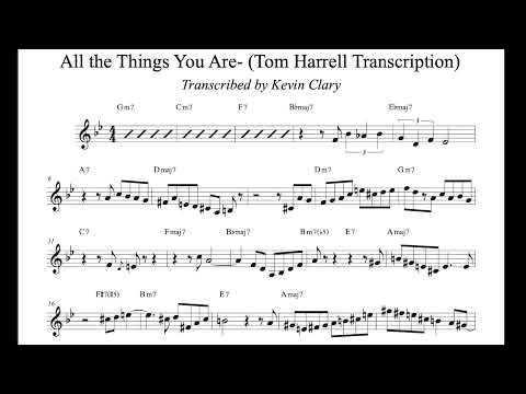 "All the Things You Are" - Tom Harrell Solo Transcription
