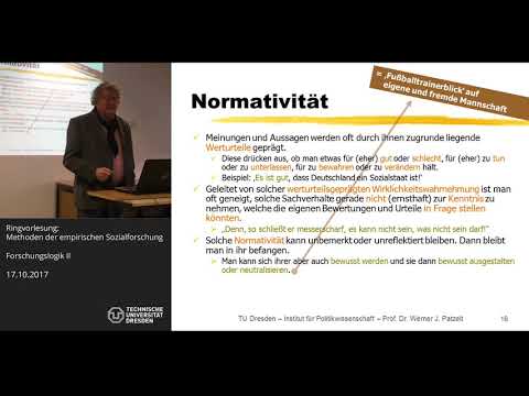 Sozialwissenschaftliche Forschungslogik - Teil 2 von 6 - Prof. Dr. Werner J. Patzelt