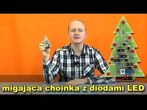 Migająca choinka z diodami LED