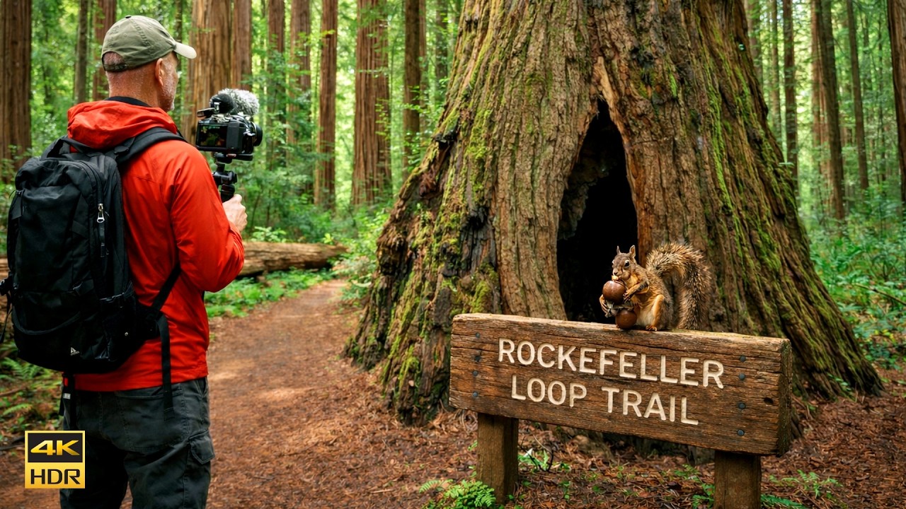 Rockefeller Loop Trail ☘️ | Humboldt Redwoods State Park California 4K 60 FPS