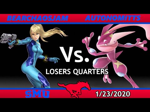 SMU Ultimate Weekly 1 - bearchaosjam (Zero Suit Samus) Vs. Autonomitts (Greninja) Losers Quarters