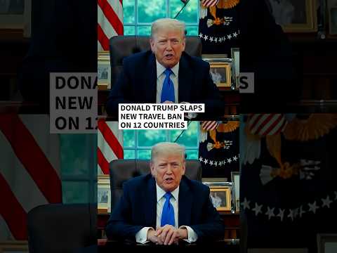 Donald Trump slaps new travel ban on 12 countries | AFP #shorts