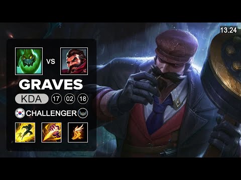 Graves vs Zac Jungle - KR Challenger - Patch 13.24 Season 13