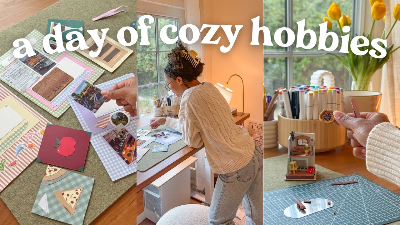 cozy hobby vlog✂️ start 6 new craft projects with me!