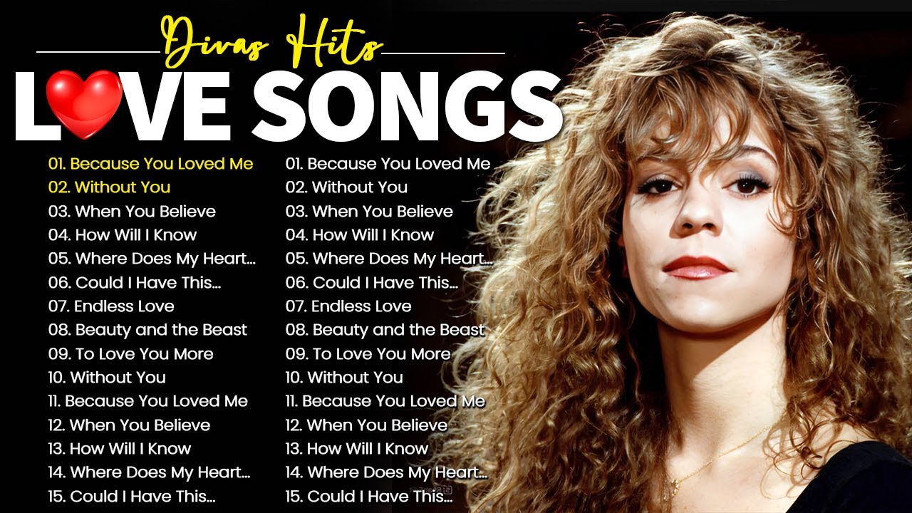 Mariah Carey Celine Dion & Whitney Houston Songs With Lyrics - Divas Songs of the 90s