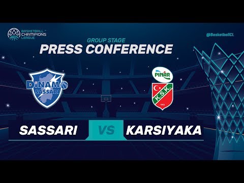 Dinamo Sassari v Pinar Karsiyaka - Press Conference - Basketball Champions League 2018
