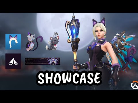 NEW Black Cat Mercy Showcase || Overwatch 2