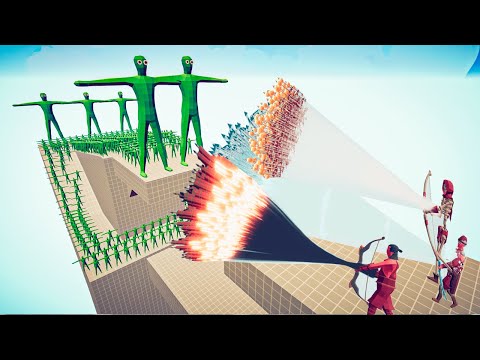 100x ZOMBIE + GIANTS vs 3x EVERY GODS - Totally Accurate Battle Simulator | TABS