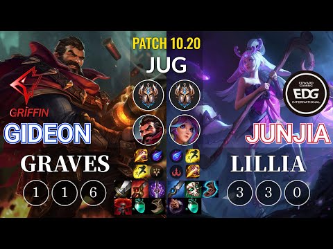 GRF GIDEON Graves vs EDG JunJia Lillia Jungle - KR Patch 10.20