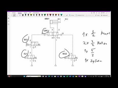 Wie baue ich eine Pneumatische Schaltung mit Endlagendämpfung in Fluidsim 6 auf? (Tutorial einfach)