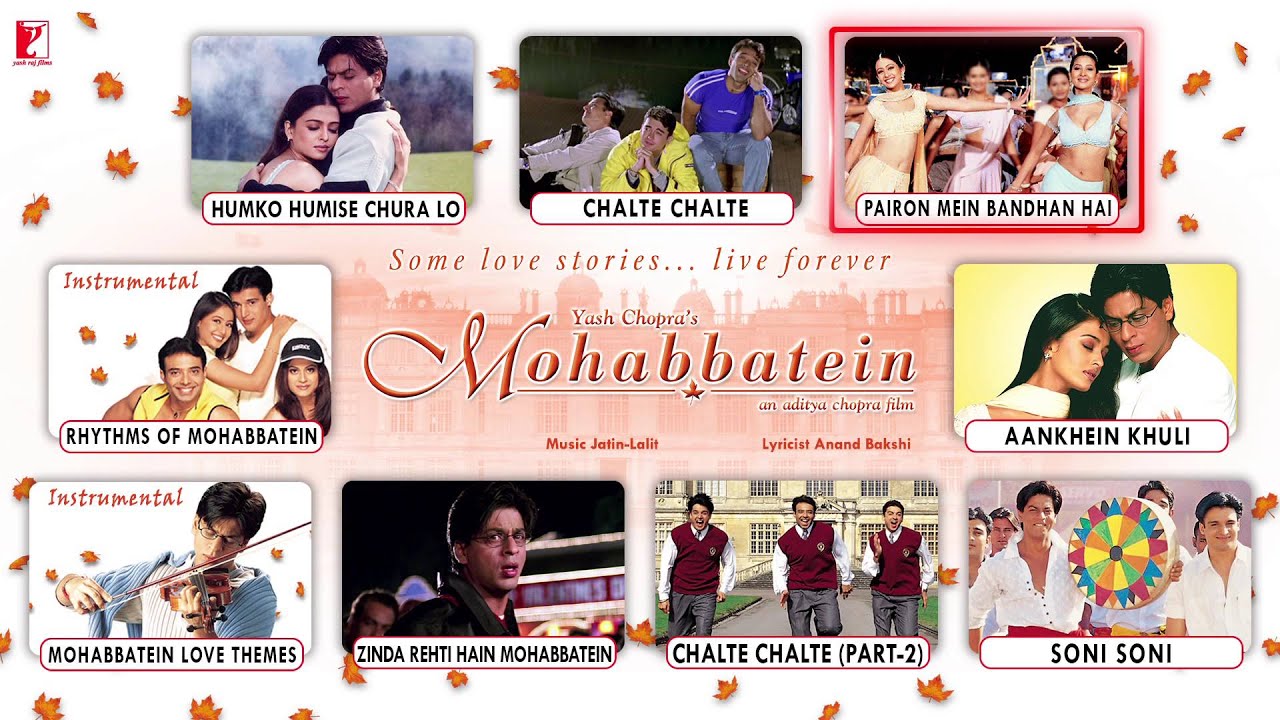 Mohabbatein Audio Jukebox | Full Songs | Jatin-Lalit | Shah Rukh Khan | Aishwarya Rai