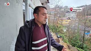 Zonguldak’ta Korkutan Heyelan 8 Kişilik Aile Tahliye Edildi