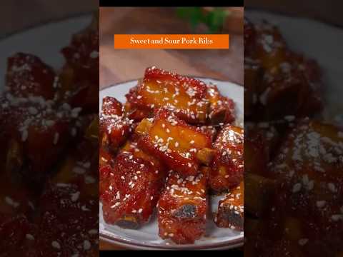 Sweet and Sour Pork Ribs Recipe #foodie #chineserecipe #chinesefood #porkribs