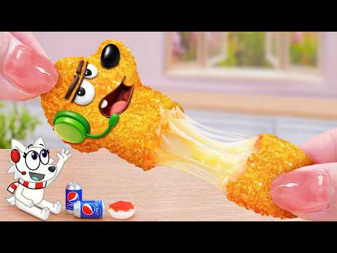 Easy Corn Dog Recipes 🧀 Best Food Miniature Deep Fried Cheese Tyler and Snowi 🌭 Mina Mini Kitchen