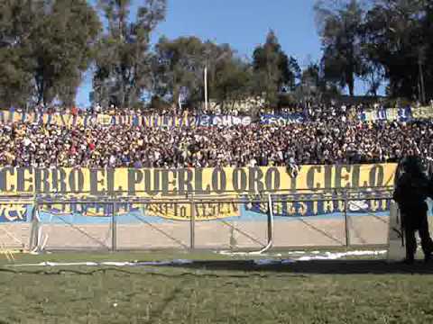 "no somos tira piedras como todos los porteños" Barra: Los del Cerro &bull; Club: Everton de Viña del Mar