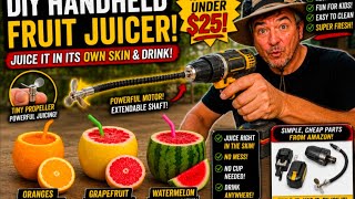 I Built a Portable Juicer That Turns Fruit Into Its Own Cup! 🍊⚡