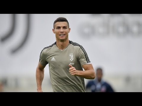 Cristiano Ronaldo Scoring During Training Match With Juventus