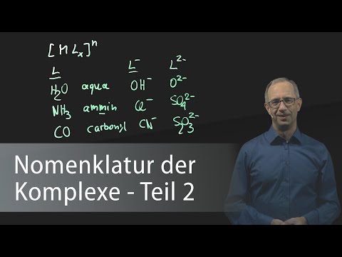Nomenklatur der Komplexe (Teil 2) - Anorganische Chemie
