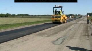 Intelligent Compaction Demo, Part 2 of 6: Paving Operation, Windrow Paver, Sakai IC Roller
