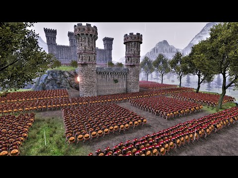Spartans and Archers Defend Castle from Army Of Satan - Ultimate Epic Battle Simulator UEBS
