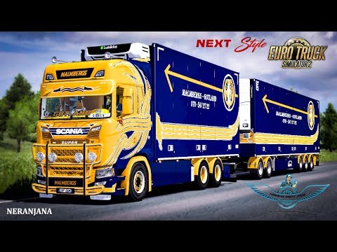 ETS 2 Mod | Malmbergs Scania S + Tandem Skin Pack [ETS2 v1.35]